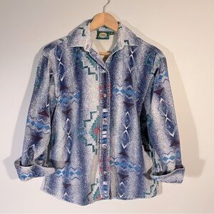 Cabela’s Vintage Southwestern Pattern Cotton Button Down Shirt Women’s Small